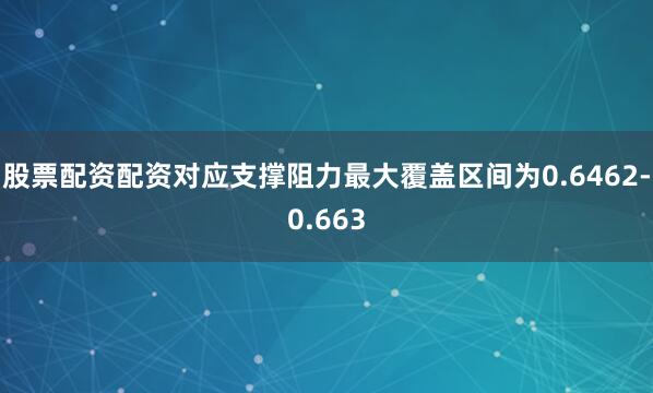 股票配资配资对应支撑阻力最大覆盖区间为0.6462-0.663